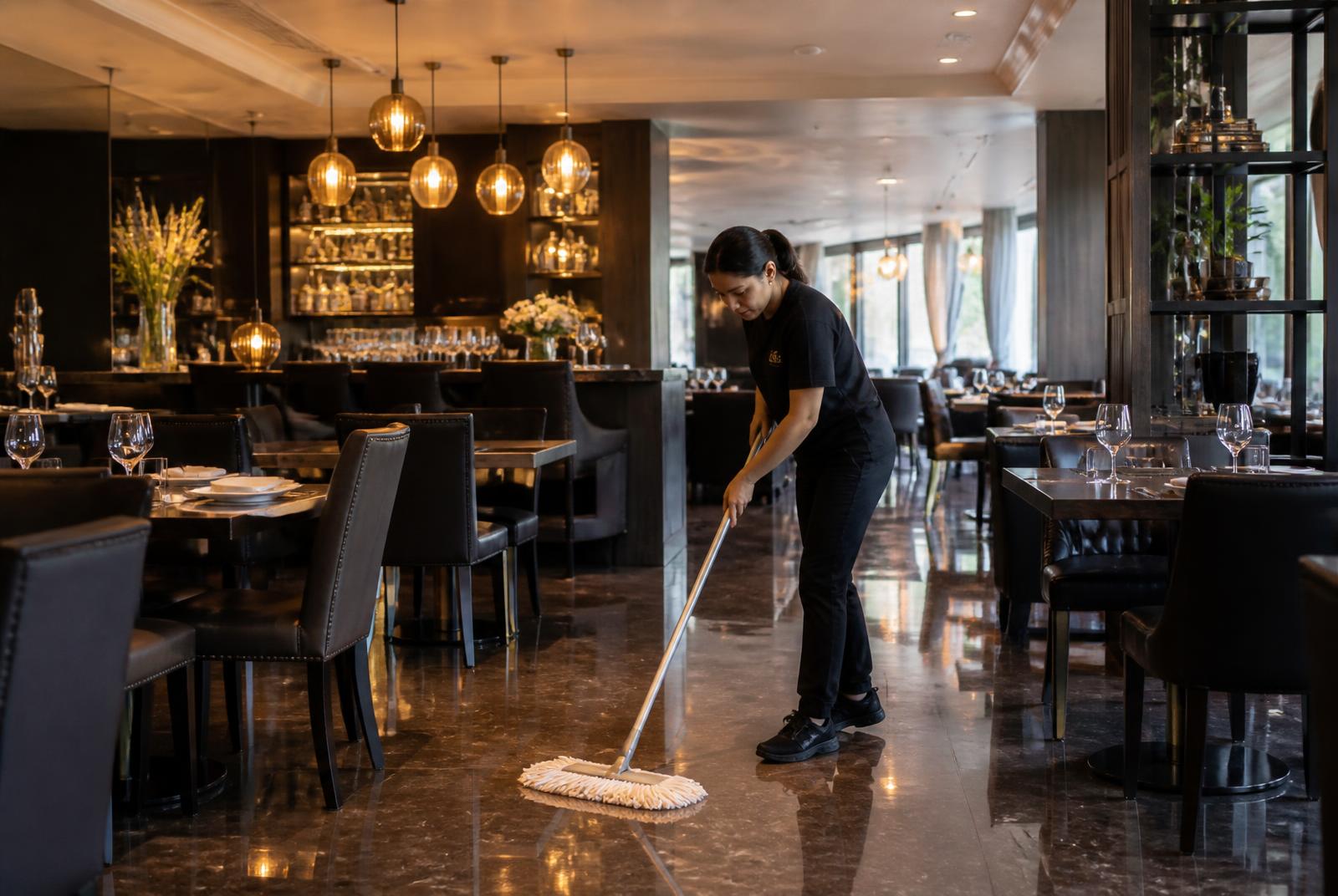 Top Notch Cleans team delivering factory cleaning at a Bath property